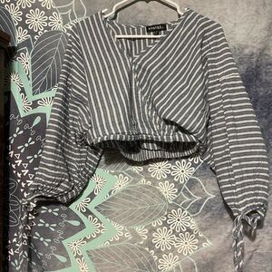 Blue Striped Women's Top